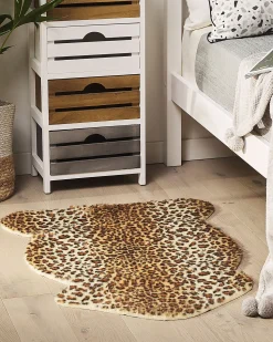 Tapete Em Pele Sintetica Com Padrao De Leopardo 60 X 90 Cm Nambung