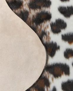 Tapete Em Pele Sintetica De Vaca Castanha Branca E Preta 150 X 200 Cm Bogong