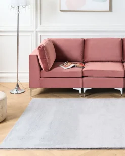 Tapete Em Pele Sintetica De Coelho Cinzento 160 X 230 Cm Mirpur