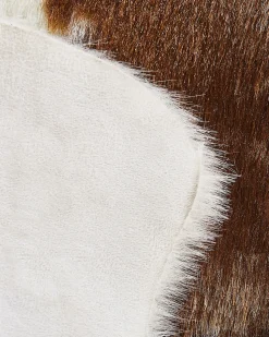 Tapete Em Pele Sintetica Com Padrao Em Branco E Castanho 60 X 90 Cm Nambung