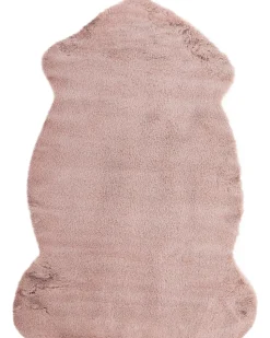Tapete Em Pele Sintetica De Coelho Rosa 60 X 90 Cm Undara