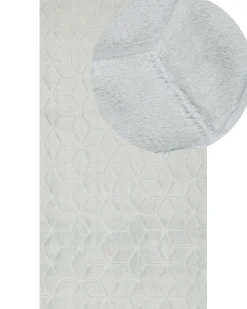 Tapete Em Pele Sintetica De Coelho Cinzenta Clara 80 X 150 Cm Thatta