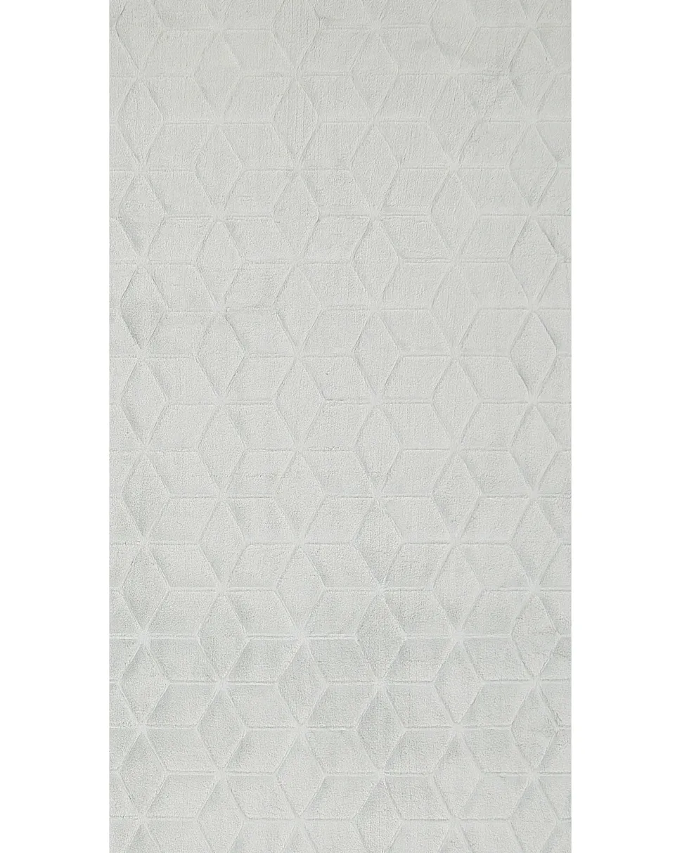 Tapete Em Pele Sintetica De Coelho Cinzenta Clara 80 X 150 Cm Thatta