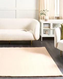 Tapete Em Pele Sintetica De Coelho Creme 160 X 230 Cm Mirpur