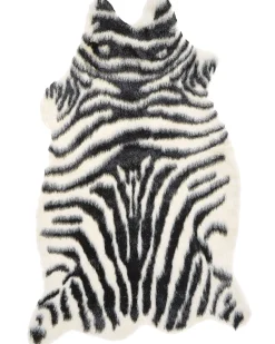 Tapete Em Pele Sintetica Com Padrao De Zebra 60 X 90 Cm Nambung