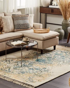 Tapete Em Viscose Amarela E Verde 160 X 230 Cm Boyali