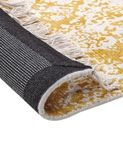Tapete Em Viscose Amarelo E Creme 160 X 230 Cm Boyali