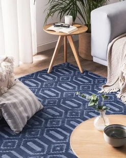 Tapete Em Viscose Azul Marinho 160 X 230 Cm Adatepe