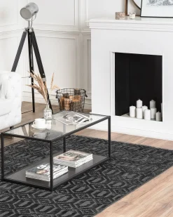 Tapete Em Viscose Cinzenta Escura 160 X 230 Cm Adatepe