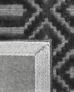 Tapete Em Viscose Cinzenta Escura 160 X 230 Cm Adatepe