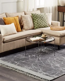 Tapete Em Viscose Cinzenta 160 X 230 Cm Hanli