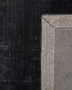 Tapete Em Viscose Cinzenta E Preta 160 X 230 Cm Ercis