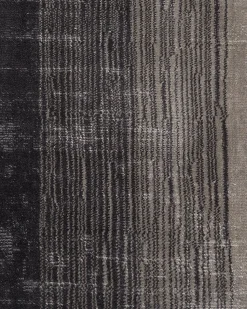 Tapete Em Viscose Cinzenta E Preta 160 X 230 Cm Ercis