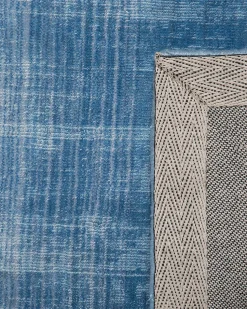 Tapete Em Viscose Cinzenta E Azul 200 X 200 Cm Ercis