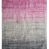 Tapete Em Viscose Cinzenta E Rosa 160 X 230 Cm Ercis