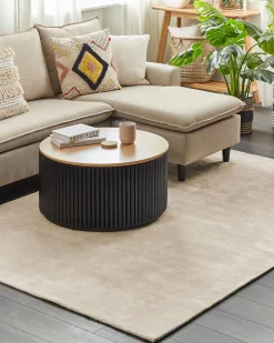 Tapete Em Viscose Creme Claro 160 X 230 Cm Gesi Ii