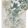 Tapete Em Viscose Creme E Verde 160 X 230 Cm Boyali