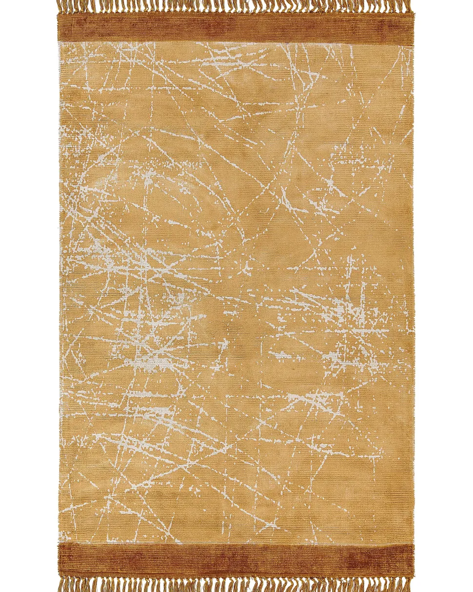 Tapete Em Viscose Laranja 160 X 230 Cm Hanli