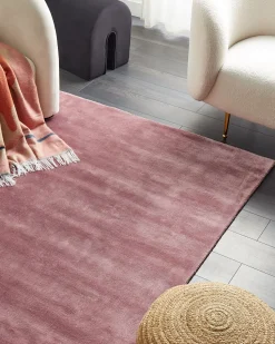 Tapete Em Viscose Rosa 160 X 230 Cm Gesi Ii