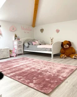 Tapete Em Viscose Rosa 160 X 230 Cm Gesi Ii