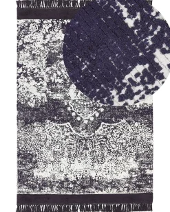 Tapete Em Viscose Violeta E Branca 160 X 230 Cm Akarsu