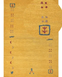 Tapete Gabbeh Em La Amarela 160 X 230 Cm Akalan