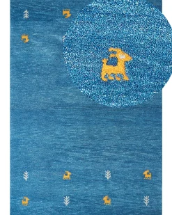 Tapete Gabbeh Em La Azul Escura 160 X 230 Cm Calti