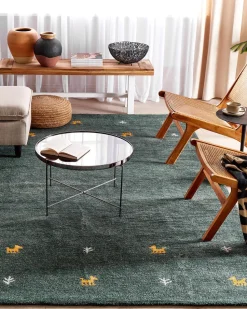 Tapete Gabbeh Em La Verde Escura 200 X 300 Cm Calti