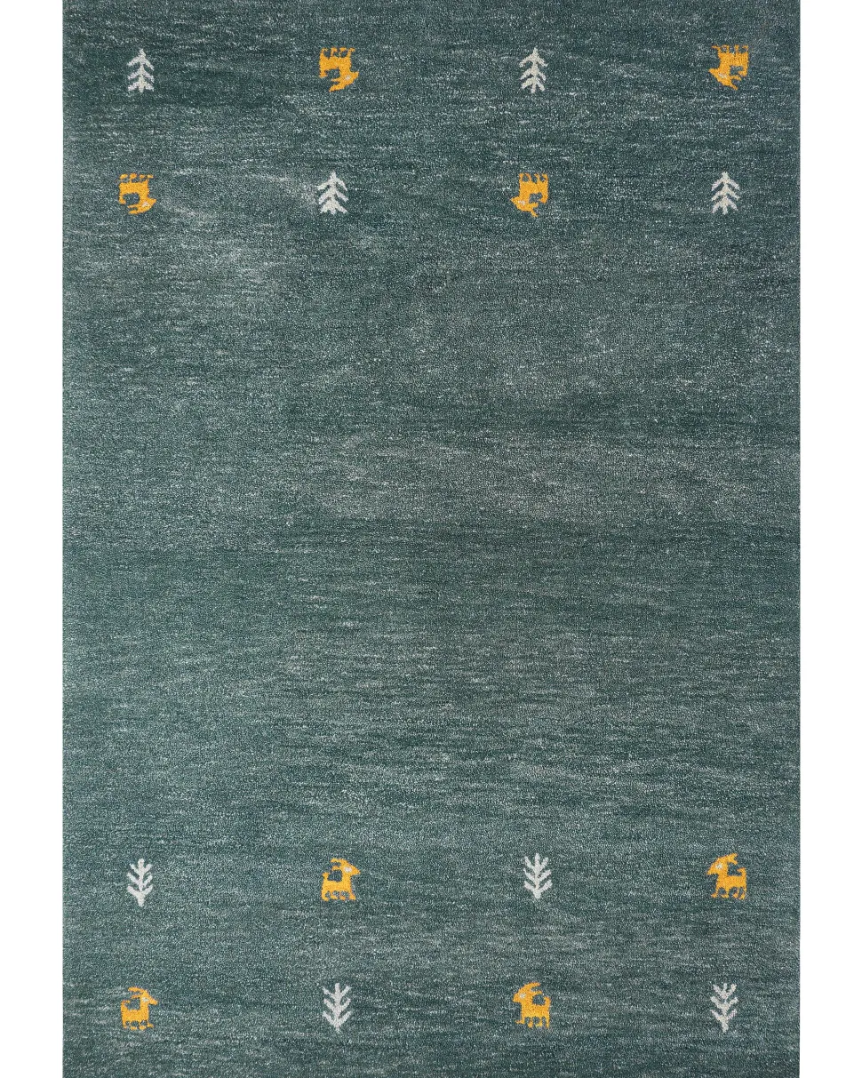 Tapete Gabbeh Em La Verde Escura 200 X 300 Cm Calti
