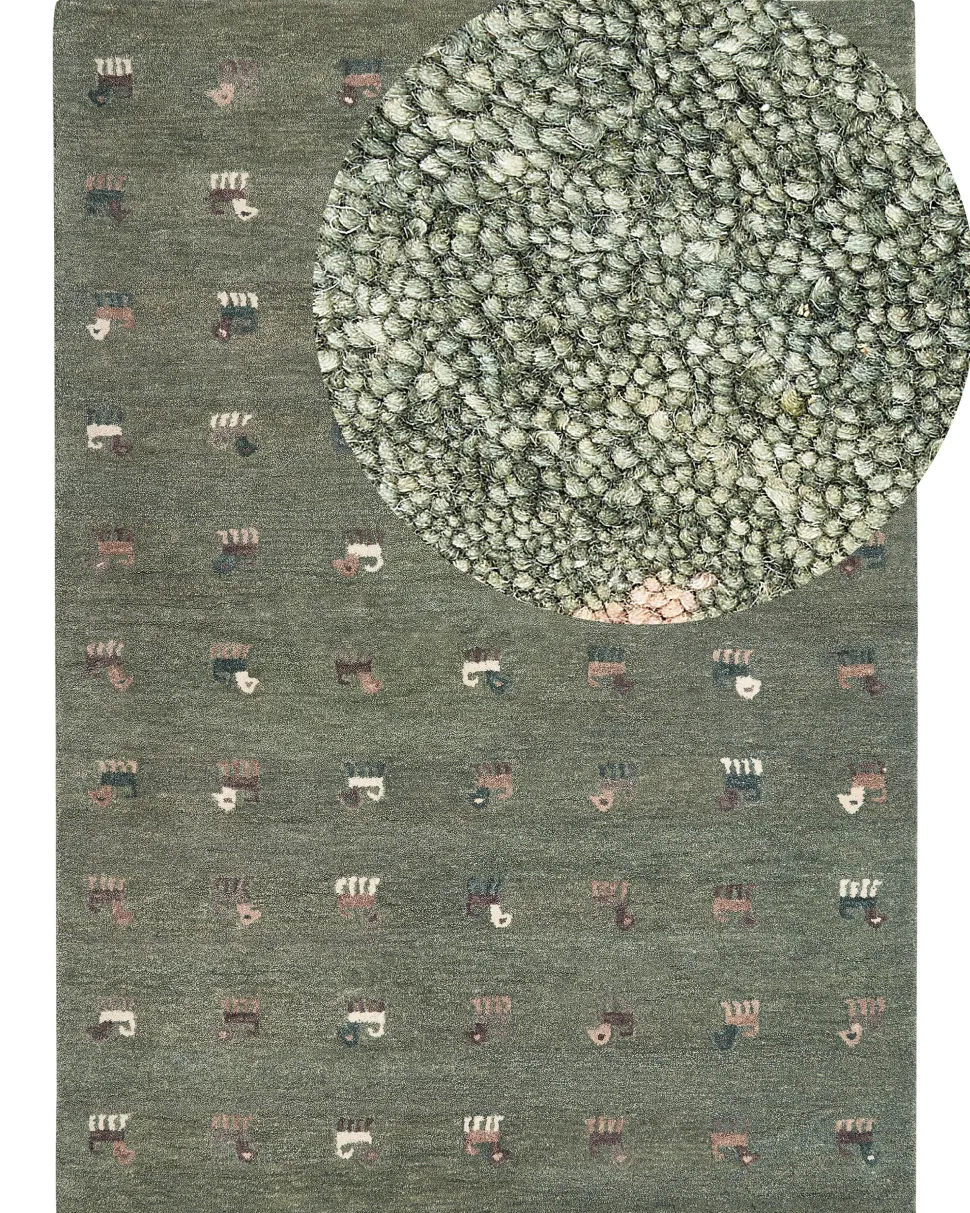 Tapete Gabbeh Em La Verde 160 X 230 Cm Kizarli