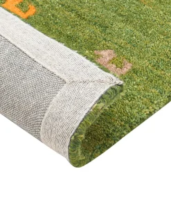 Tapete Gabbeh Em La Verde 160 X 230 Cm Yulafi
