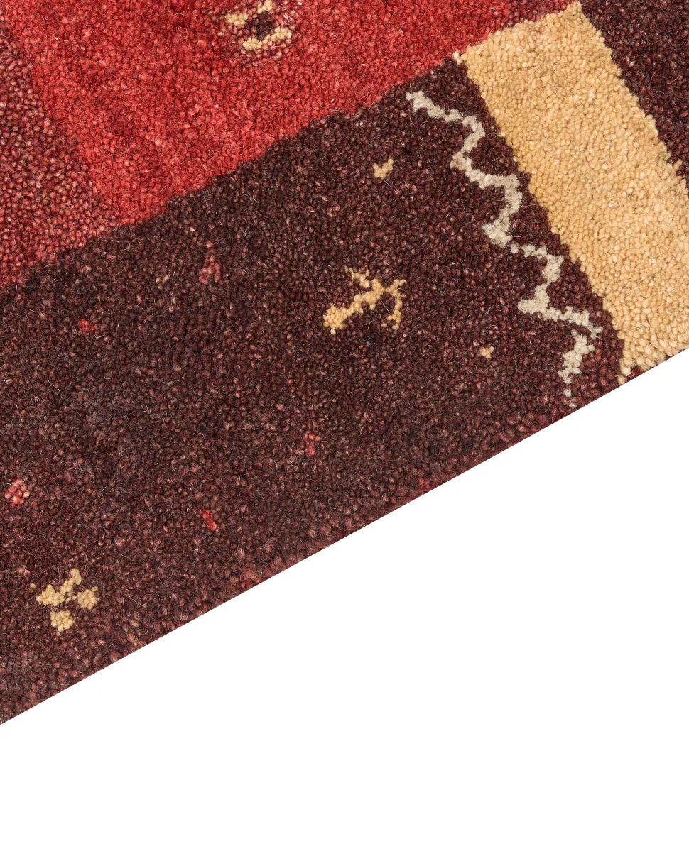 Tapete Gabbeh Em La Vermelha 160 X 230 Cm Sinanli