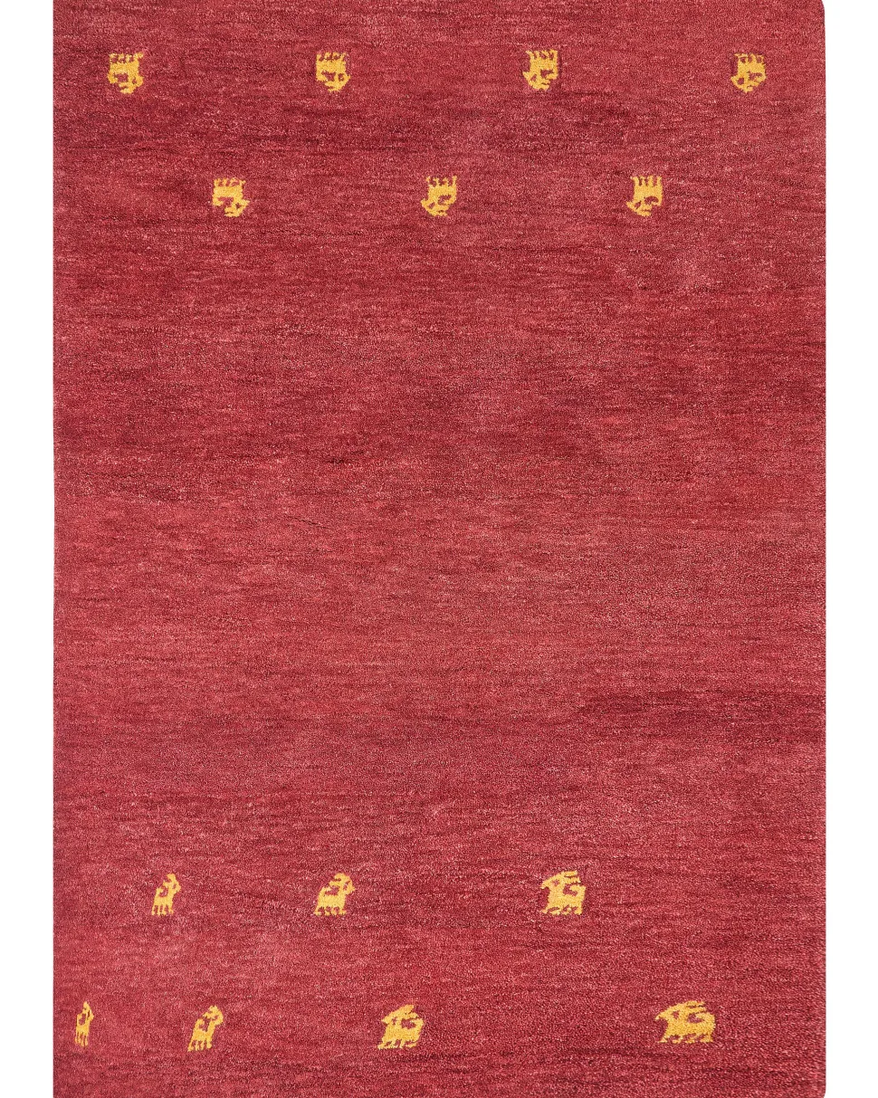 Tapete Gabbeh Em La Vermelha 160 X 230 Cm Yarali