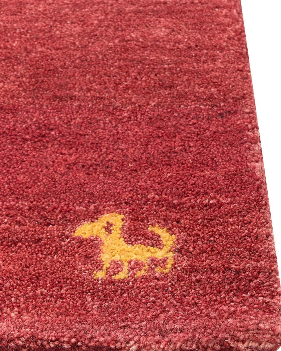 Tapete Gabbeh Em La Vermelha 160 X 230 Cm Yarali