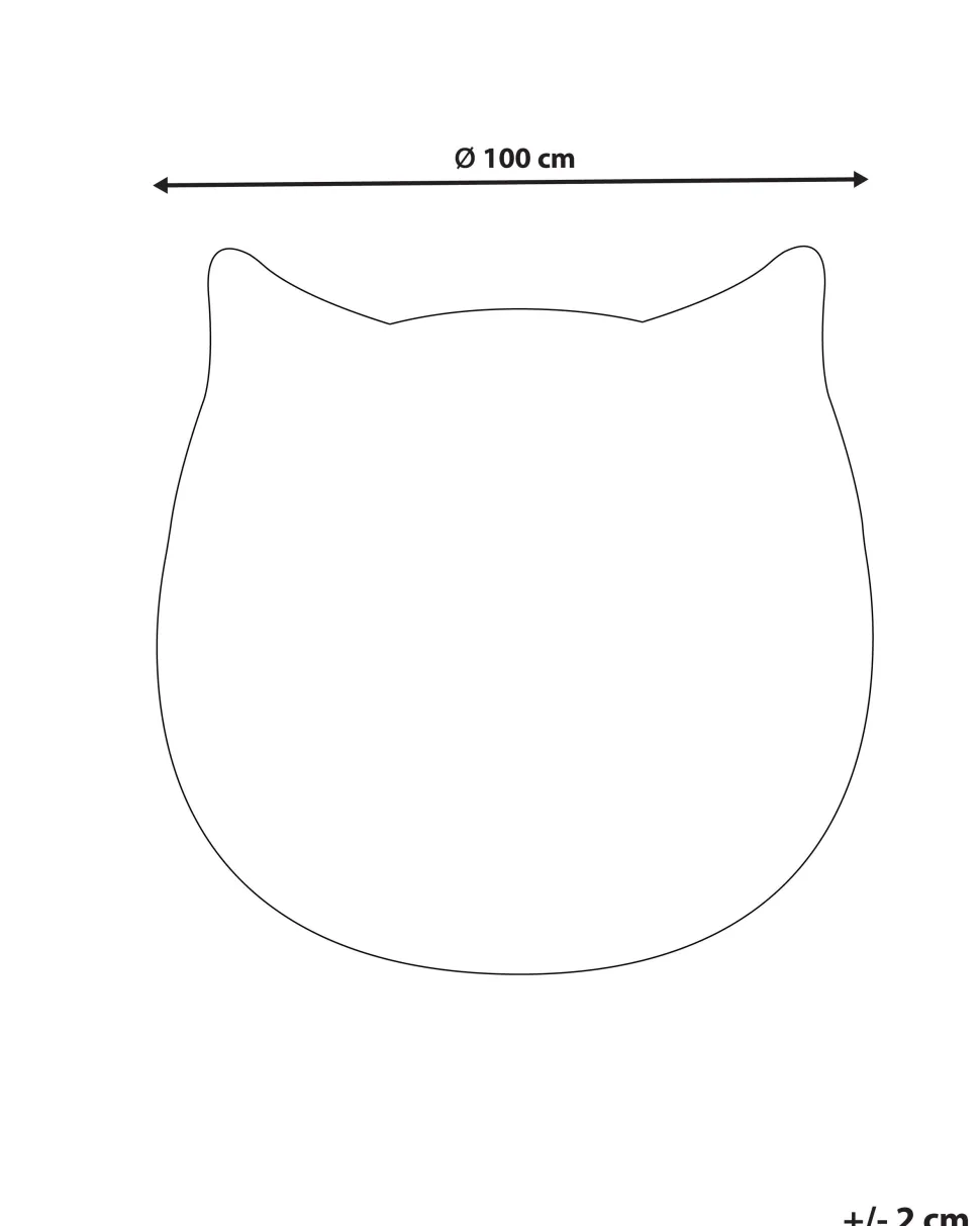 Tapete Infantil Com Desenho De Gato Branco 100 Cm Kitty