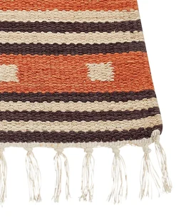 Tapete Kilim Em Algodao Laranja 160 X 230 Cm Gavar