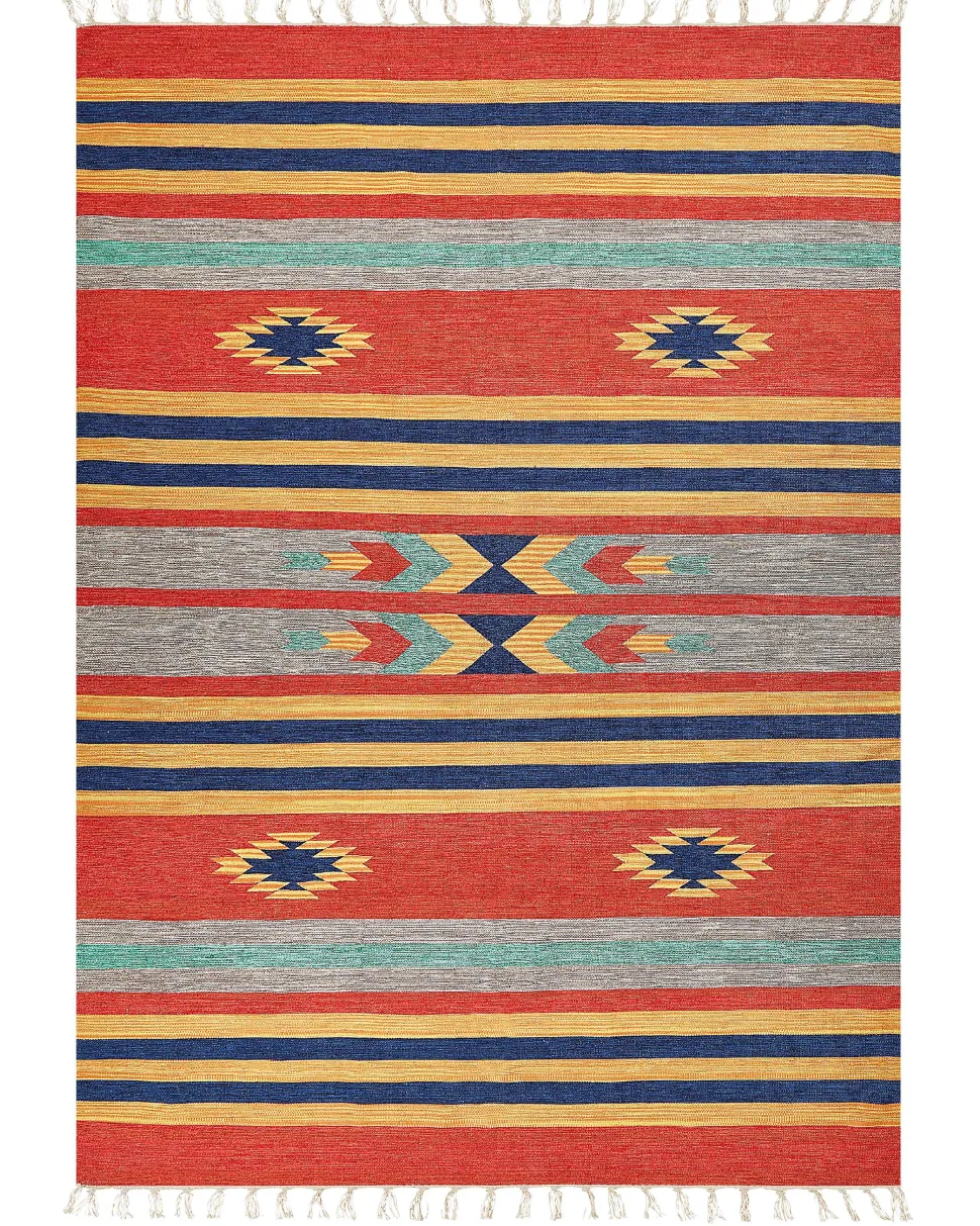 Tapete Kilim Em Algodao Multicolor 200 X 300 Cm Hatis