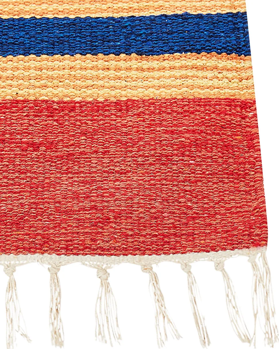 Tapete Kilim Em Algodao Multicolor 200 X 300 Cm Hatis