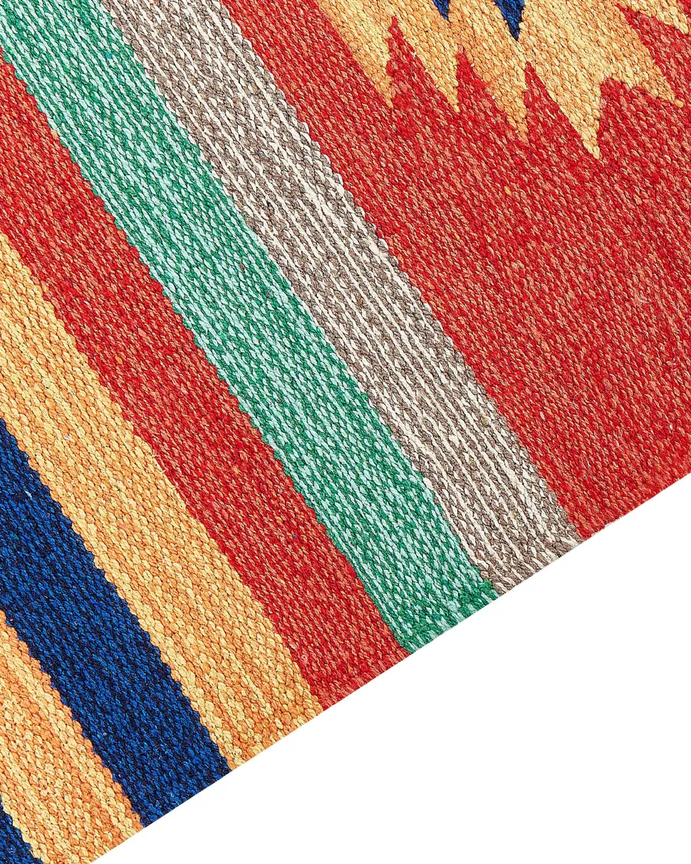 Tapete Kilim Em Algodao Multicolor 200 X 300 Cm Hatis