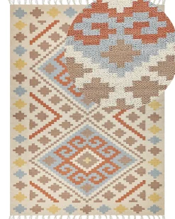 Tapete Kilim Em Algodao Multicolor 160 X 230 Cm Atan