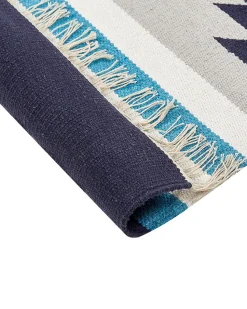 Tapete Kilim Em Algodao Multicolor 140 X 200 Cm Noratus