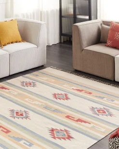 Tapete Kilim Em Algodao Multicolor 200 X 300 Cm Aparan