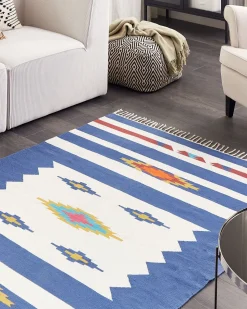 Tapete Kilim Em Algodao Multicolor 140 X 200 Cm Varser