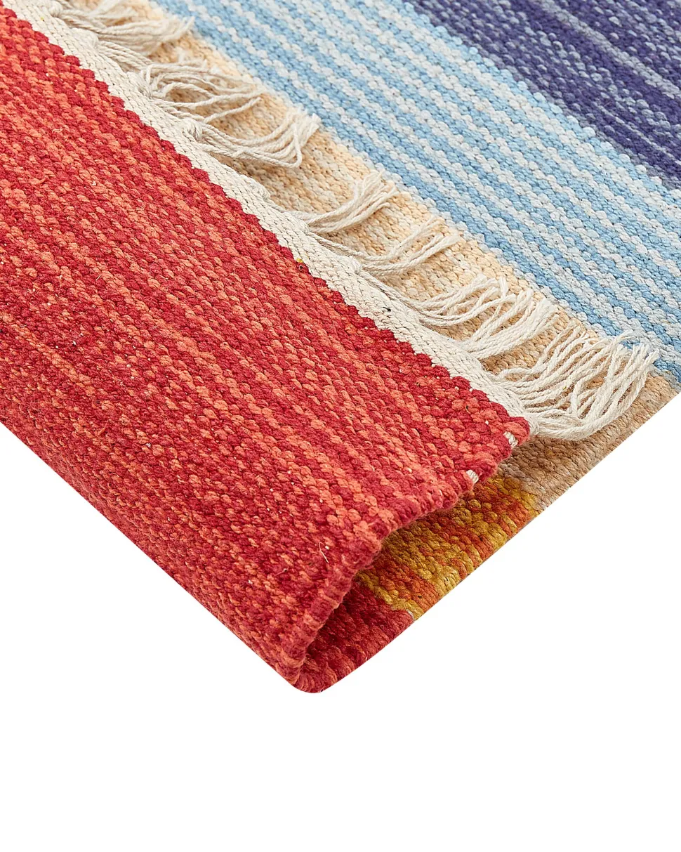 Tapete Kilim Em Algodao Multicolor 200 X 300 Cm Kamaris