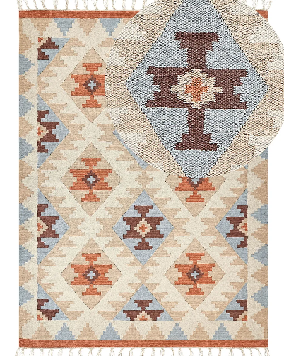 Tapete Kilim Em Algodao Multicolor 160 X 230 Cm Dilijan