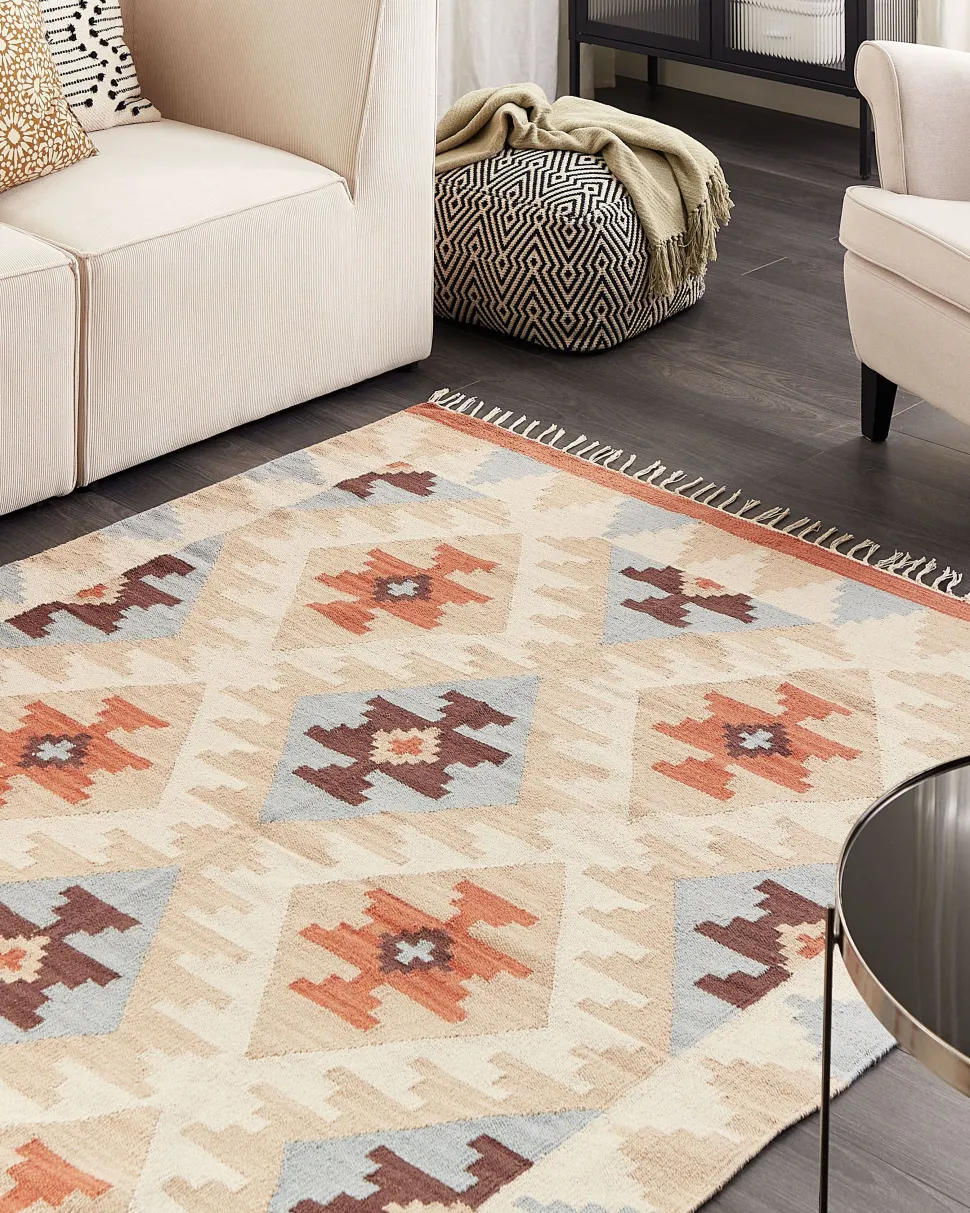 Tapete Kilim Em Algodao Multicolor 160 X 230 Cm Dilijan