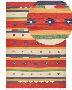 Tapete Kilim Em Algodao Multicolor 200 X 300 Cm Alapars