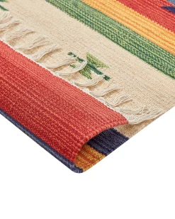 Tapete Kilim Em Algodao Multicolor 200 X 300 Cm Alapars