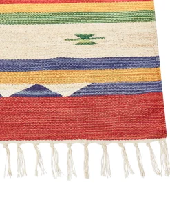 Tapete Kilim Em Algodao Multicolor 200 X 300 Cm Alapars