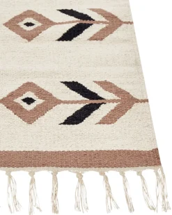 Tapete Kilim Em Algodao Preto E Creme 160 X 230 Cm Niavan